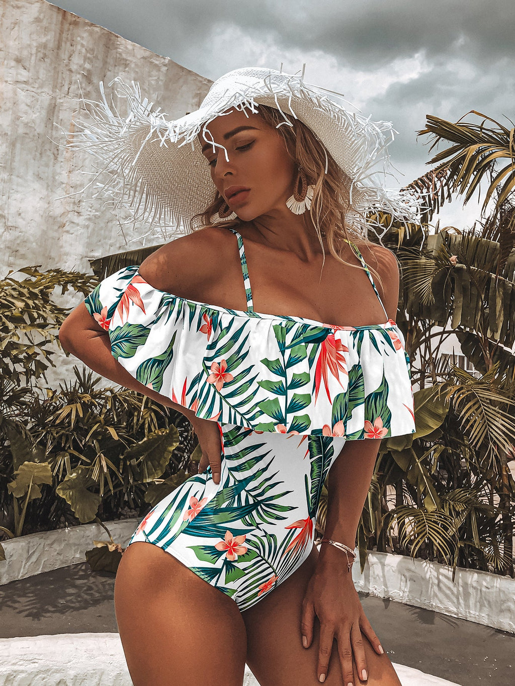 Floral One Piece Swimsuit – Full Coverage