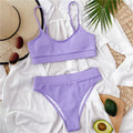 Ribbed High Waist Two-Piece Bikini Set