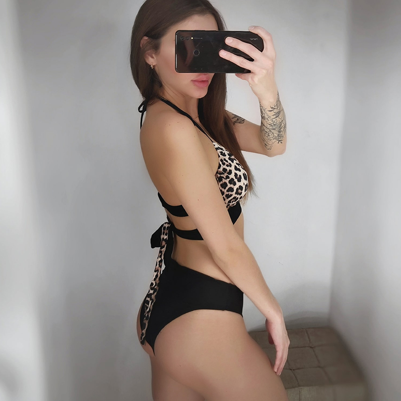 O-Ring Ribbed High Waist Bikini Set
