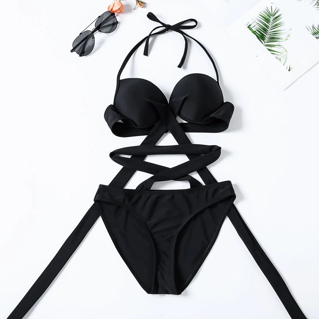Color Block Bikini Set