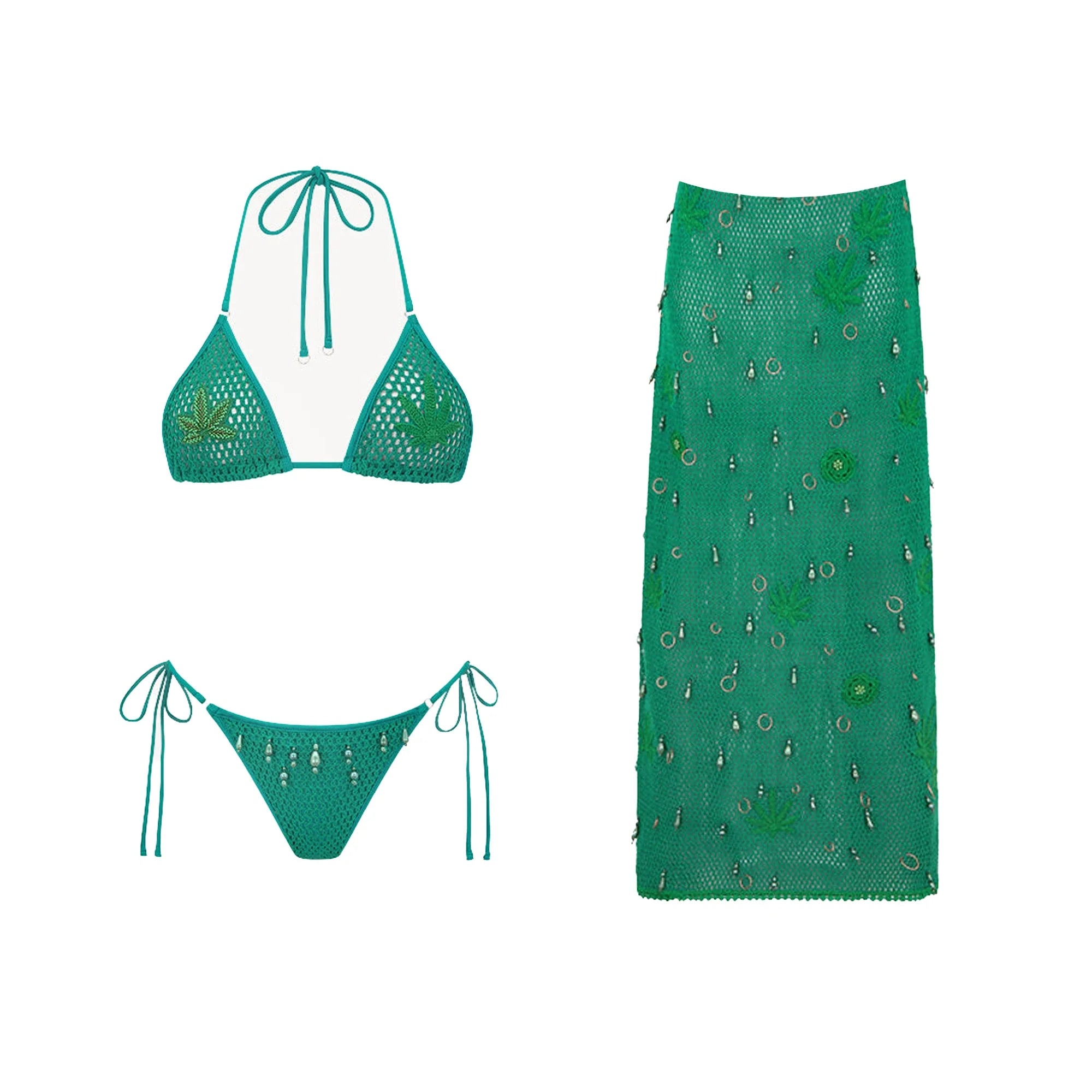 Tropical Sally Three-Piece Bikini Set
