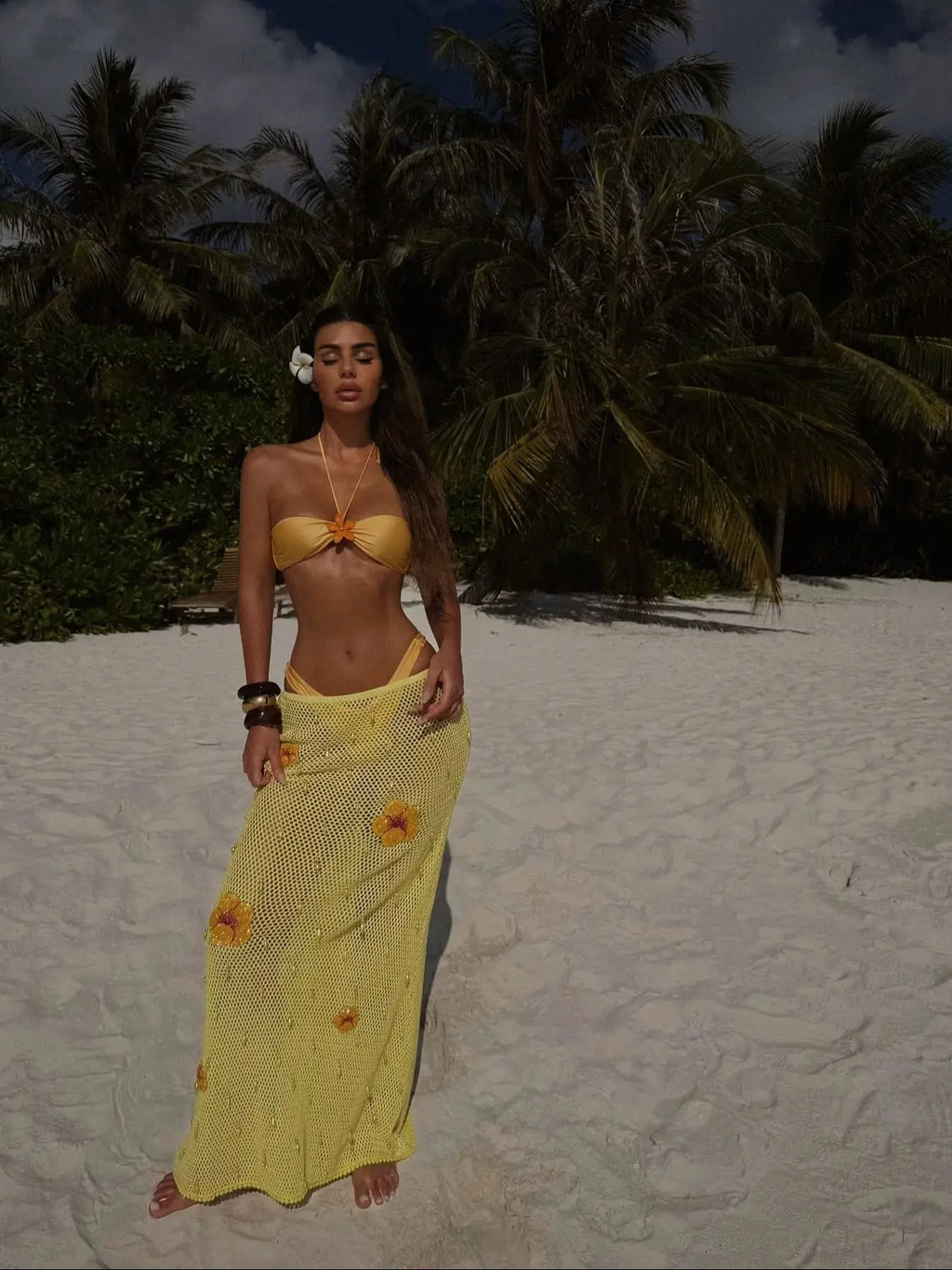 Tropical Sally Three-Piece Bikini Set