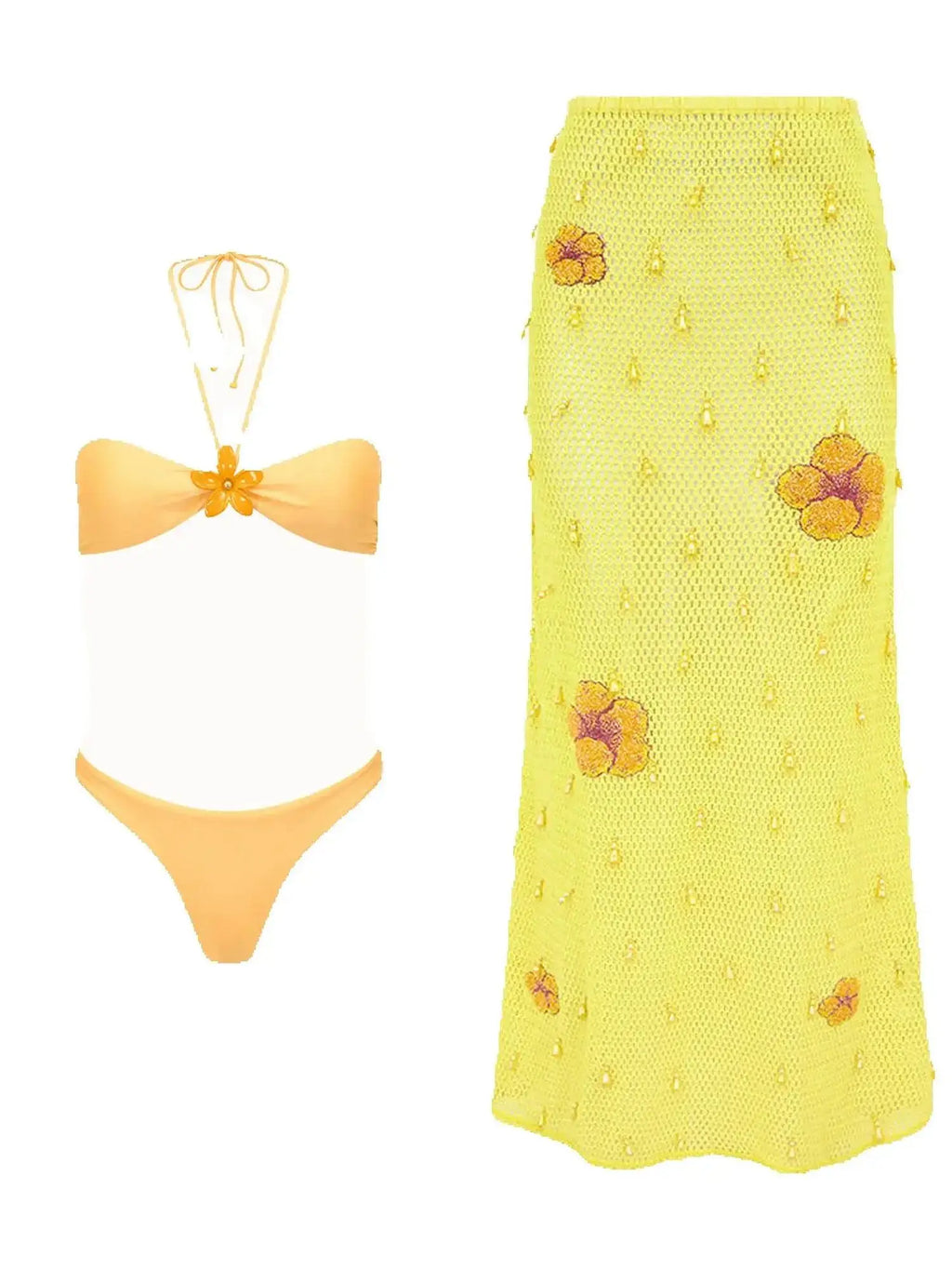 Tropical Sally Three-Piece Bikini Set