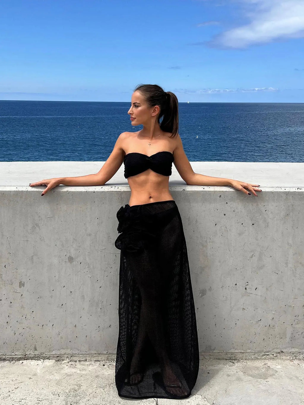 Delissa Floral Three-Piece Swimwear & Cover-Up