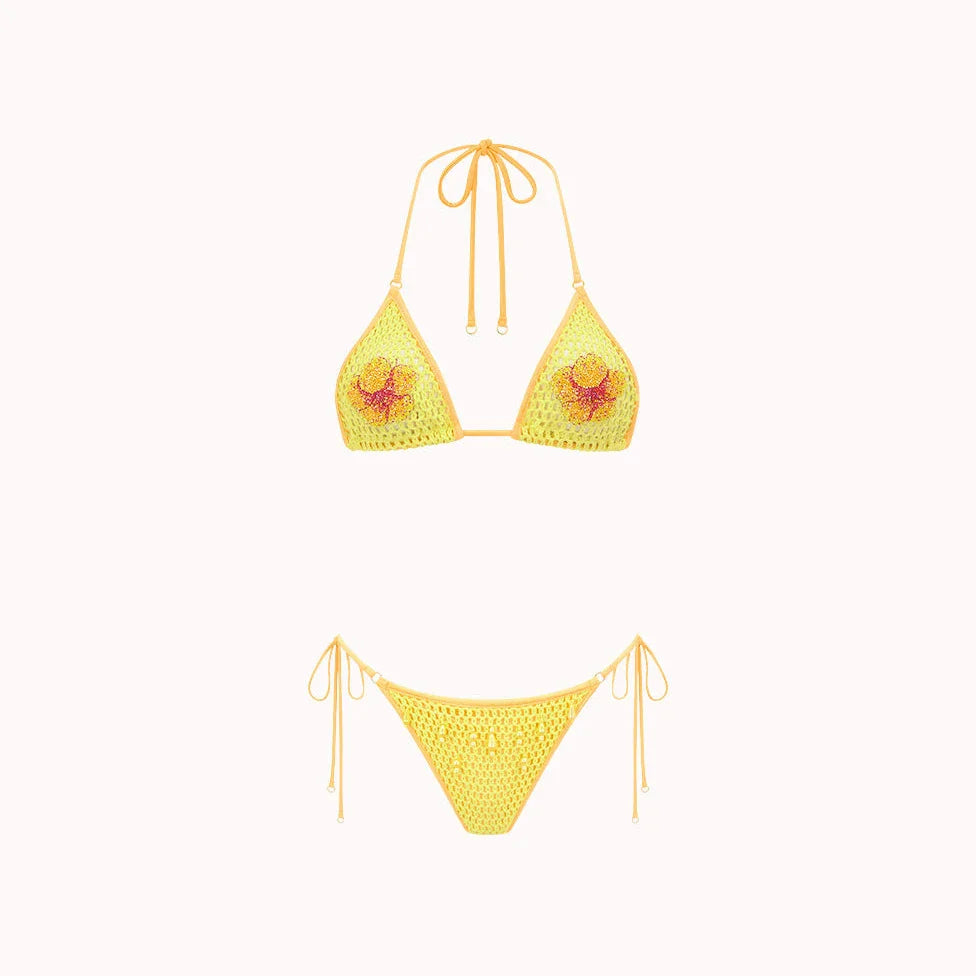 Tropical Sally Three-Piece Bikini Set