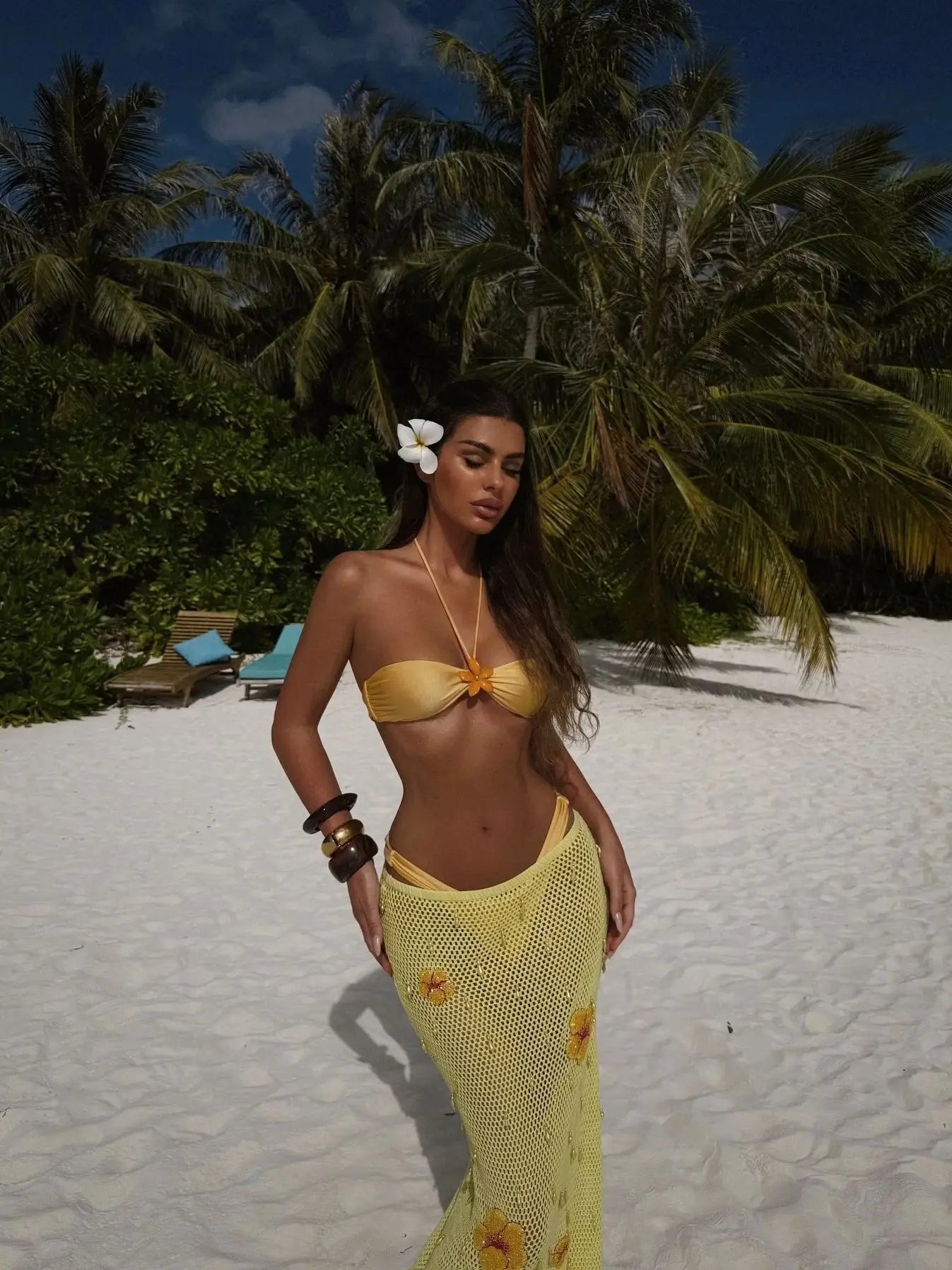 Tropical Sally Three-Piece Bikini Set