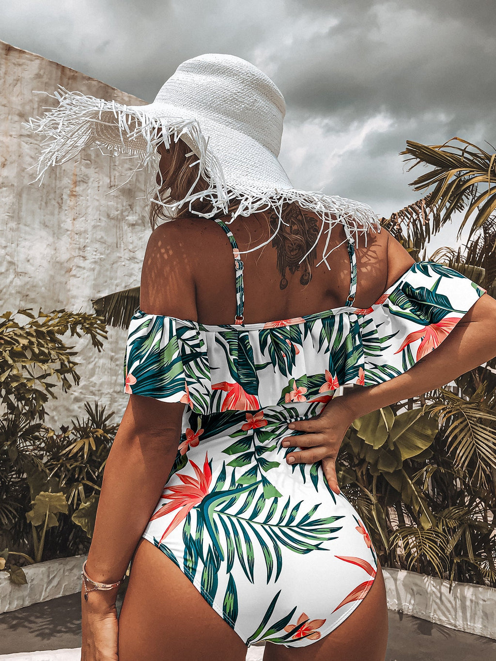Floral One Piece Swimsuit – Full Coverage
