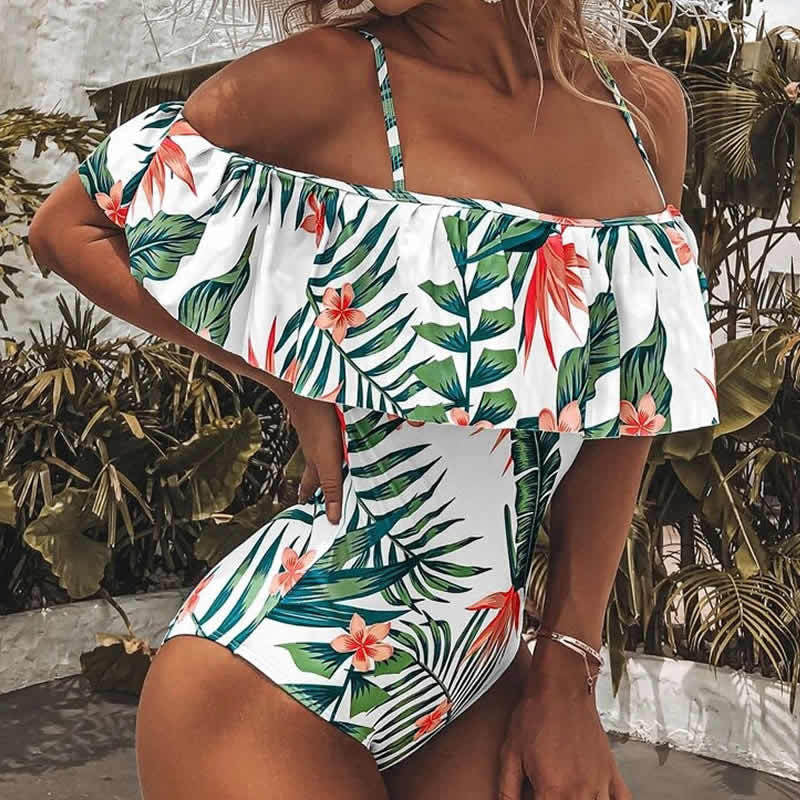 Floral One Piece Swimsuit – Full Coverage