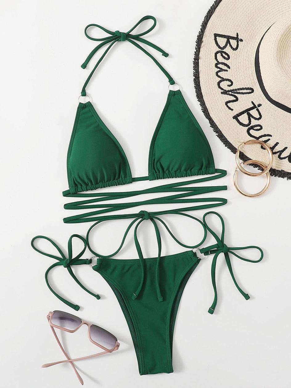 Crisscross Bikini Set — Women's Two Piece Swimsuit