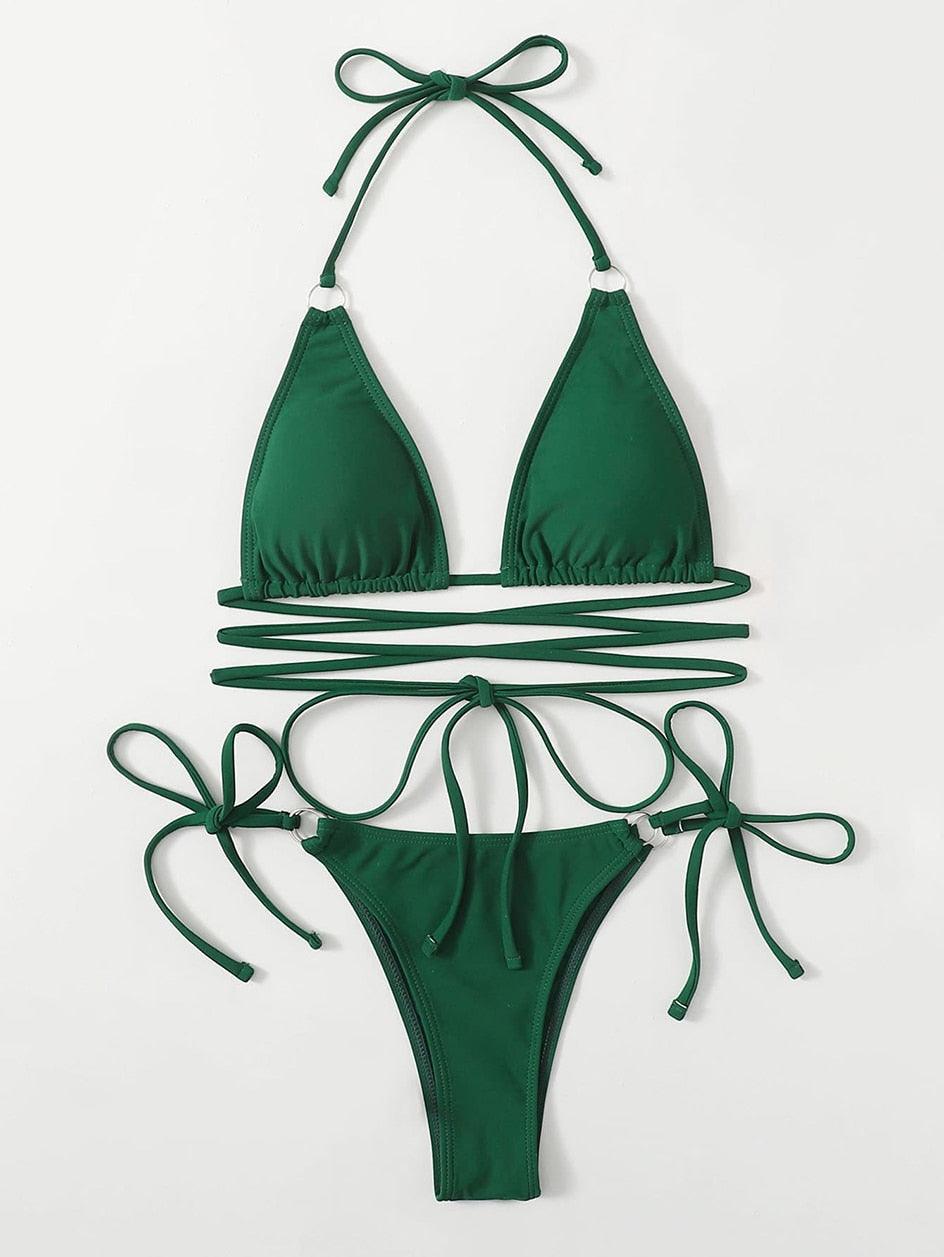 Crisscross Bikini Set — Women's Two Piece Swimsuit