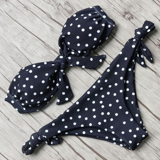 Women's Solid Halter Bikini Set – High Waist, Padded, Plus Size Available