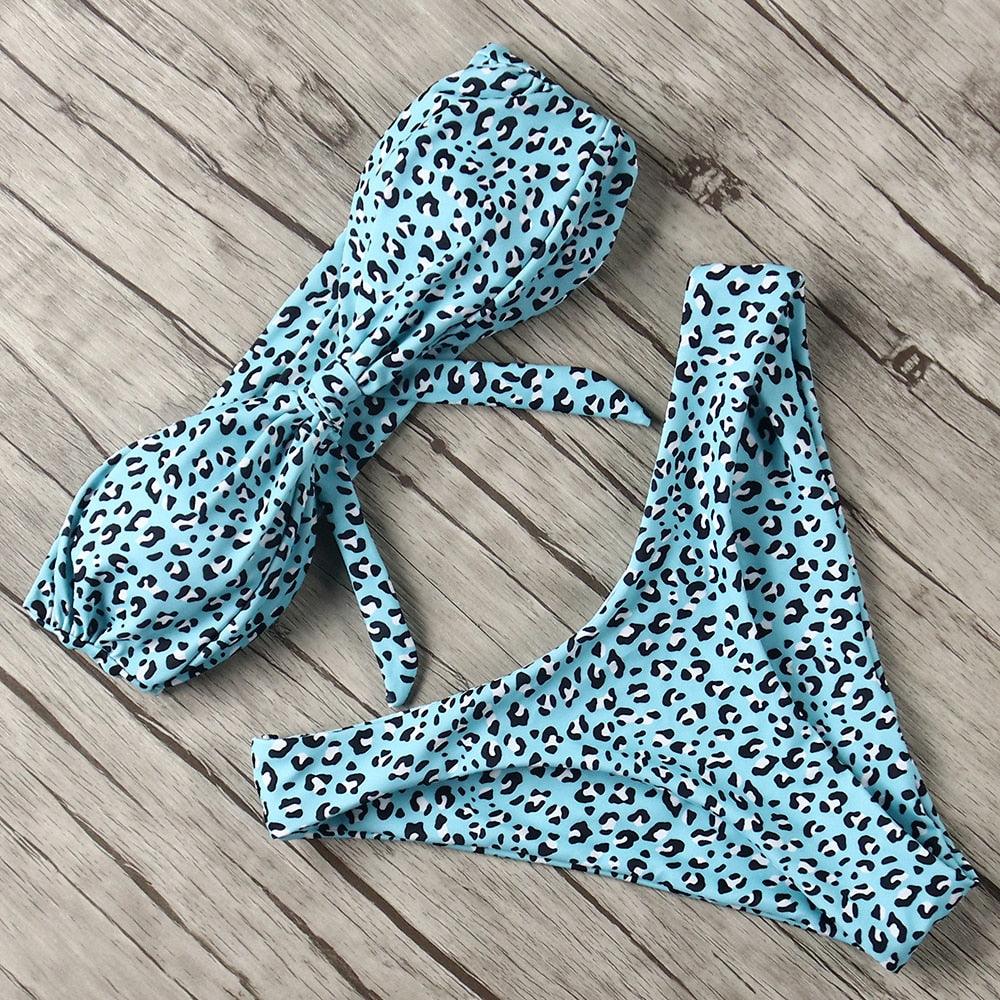 Women's Solid Halter Bikini Set – High Waist, Padded, Plus Size Available