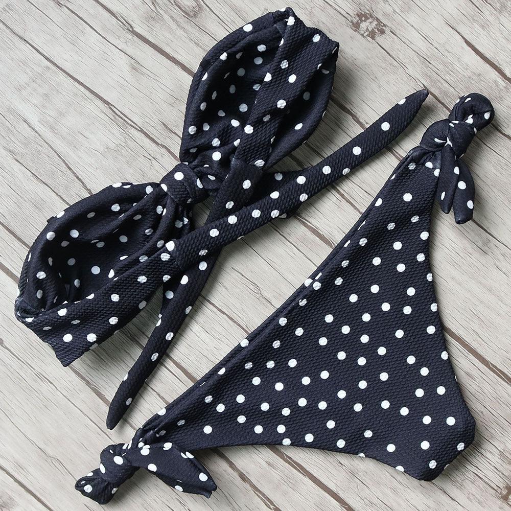 Women's Solid Halter Bikini Set – High Waist, Padded, Plus Size Available