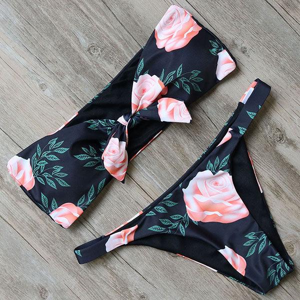 Women's Solid Halter Bikini Set – High Waist, Padded, Plus Size Available