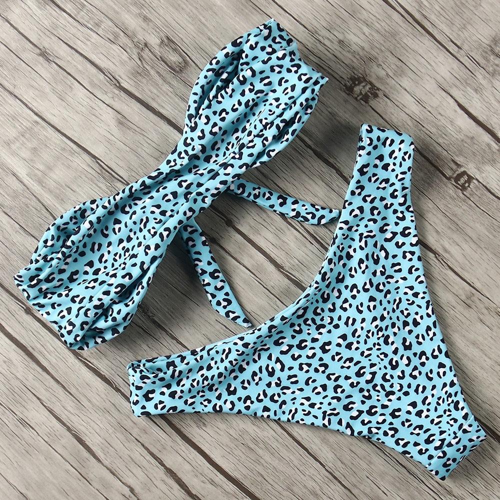 Women's Solid Halter Bikini Set – High Waist, Padded, Plus Size Available